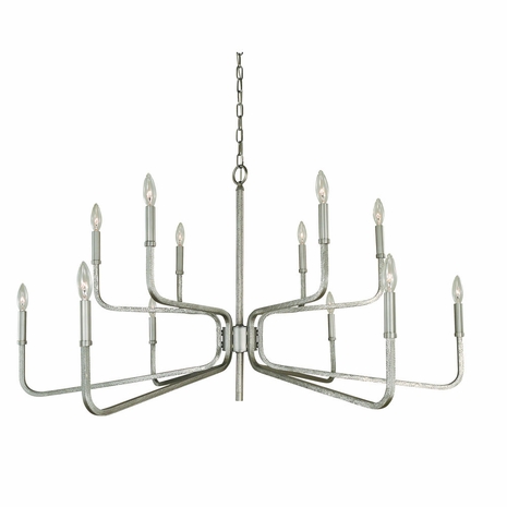 F-5484 Framburg 12-Light Iron Heidelberg Dining Chandelier