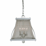 F-5504 Framburg 4-Light Satin Pewter/Polished Nickel Harrison Mini-Chandelier