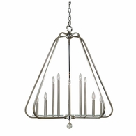 F-5510 Framburg 10-Light Matte Black Triangulum Foyer Chandelier