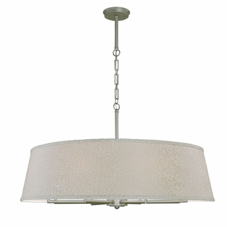 F-5548 Framburg 8-Light Satin Pewter Cosmopolitan Dining Chandelier