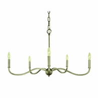 F-5643 Framburg 5-Light Iron Heidelberg Dining Chandelier