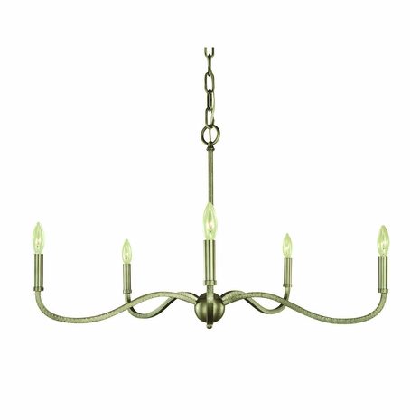 F-5643 Framburg 5-Light Iron Heidelberg Dining Chandelier
