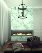 F-5645 Framburg 5-Light Iron Heidelberg Foyer Chandelier
