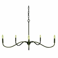 F-5647 Framburg 5-Light Iron Heidelberg Dining Chandelier