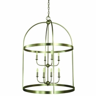F-5648 Framburg 8-Light Iron Heidelberg Foyer Chandelier