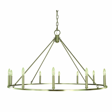 F-5652 Framburg 12-Light Brushed Nickel Midtown Dining Chandelier