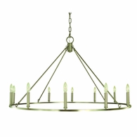 F-5652 Framburg 12-Light Brushed Nickel Midtown Dining Chandelier