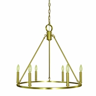 F-5656 Framburg 6-Light Brushed Nickel Midtown Dining Chandelier