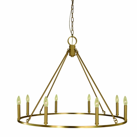 F-5658 Framburg 8-Light Brushed Nickel Midtown Dining Chandelier