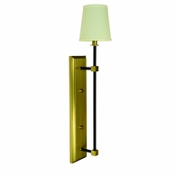 F-5676 Framburg 1-Light Brushed Brass/Matte Black Sconce