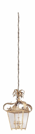 F1058BW Troy Lighting Portola 4 Light Hanging Lantern in Biron White Finish