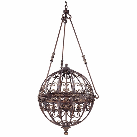 F1105 Troy Lighting La Paloma Nine Light Entry Chandelier