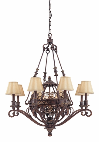 F1108 Troy Lighting La Paloma Four Light Chandelier
