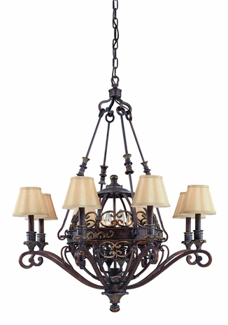 F1108VB Troy Lighting La Paloma Interior 4+8light Chandelier