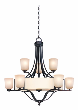 F1209NR Troy Lighting Loft Interior 9+3light Chandelier