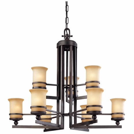 F1239 Troy Lighting Ranier Three Light Chandelier