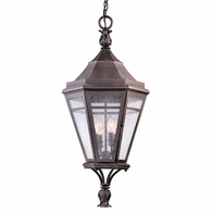 F1277NR Troy Lighting Morgan Hill 4Lt Exterior Lantern with Natural Rust Finish