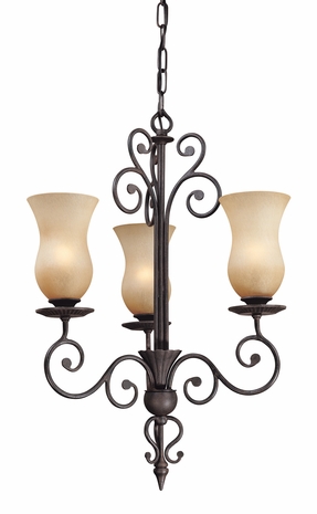 F1305 Troy Lighting Portobello Three Light Chandelier
