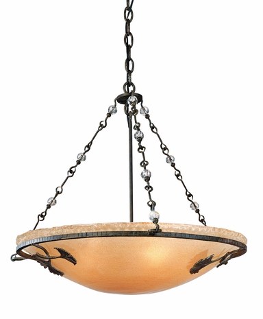 F1328FI Troy Lighting Ginkgo Interior 5light Inverted Pendant
