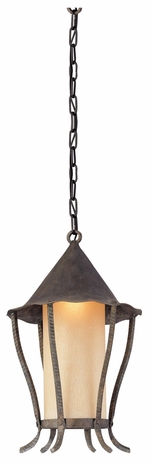 F1428VA Troy Lighting Nottingham 1 Light Hanging Lantern in Vert Antique Finish
