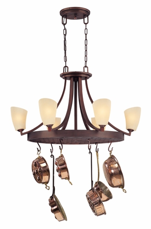 F1486 Troy Lighting Rigoletto Six Light Pot Rack