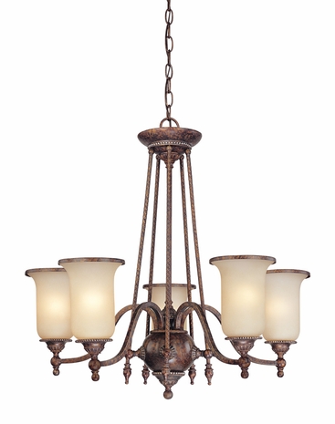 F1495 Troy Lighting Waldorf Five Light Chandelier
