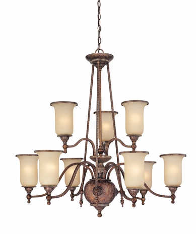 F1499 Troy Lighting Waldorf Three Light Chandelier