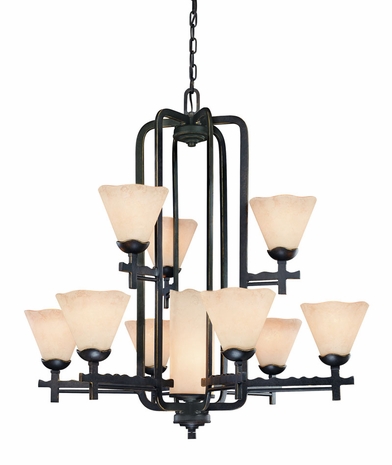 F1525CO Troy Lighting Boulder Interior 3+7light Chandelier