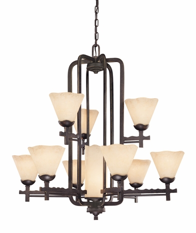 F1525CO Troy Lighting Boulder Three Light Chandelier (Quick Ship Item)