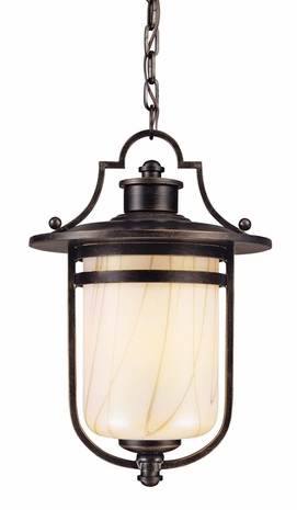 F1637OBZ Troy Lighting Oyster Bay 3 Light Hanging Lantern in Old Bronze Finish