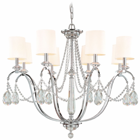 F1648 Troy Lighting Fountainbleau Eight Light Chandelier