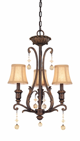 F1653 Troy Lighting Aragon Three Light Chandelier
