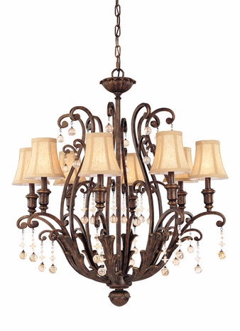 F1658 Troy Lighting Aragon Eight Light Chandelier