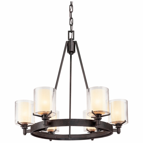 F1716 Troy Lighting Arcadia Six Light Chandelier