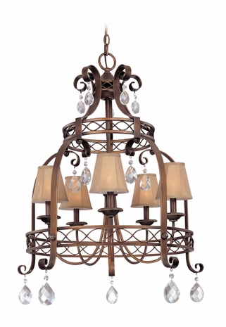 F1795 Troy Lighting Orleans Five Light Chandelier