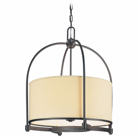 F1806FBZ Troy Interior Redmond Large 6Lt Hand-Worked Iron Ceiling Mount Pendant in Federal Bronze Finish