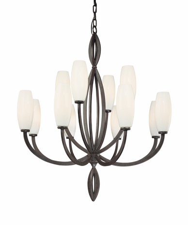 F1828 Troy Lighting TrioTwelve LightChandelier