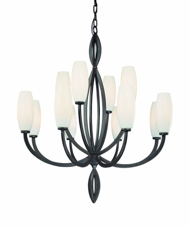 F1828FI Troy Lighting Trio Interior 4+8light Chandelier