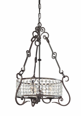 F1833 Troy Lighting Lafayette Three Light Chandelier