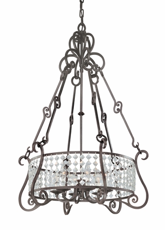 F1836 Troy Lighting Lafayette Six Light Chandelier