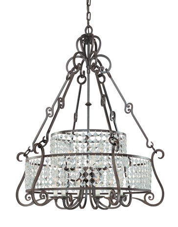 F1839 Troy Lighting Lafayette Nine Light Chandelier