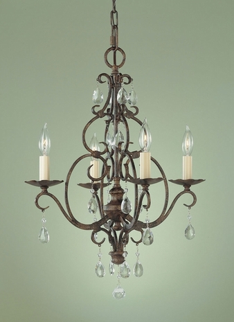 F1904-4MBZ Murray Feiss Lighting Chateau Collection 4 Light Chandelier Returned Product
