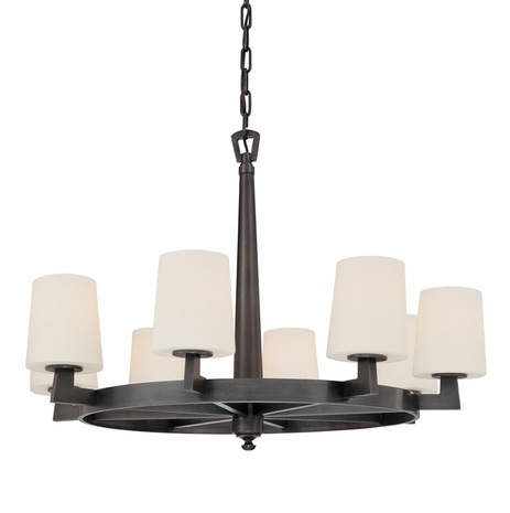 F1918 Troy Lighting Saratoga Eight LightChandelier