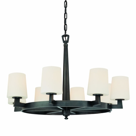 F1918OB Troy Lighting Saratoga Interior 8light Chandelier