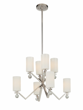 F1938 Troy Lighting Tate Eight Light Chandelier