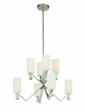 F1938PN Troy Lighting Tate Interior 4+4light Chandelier