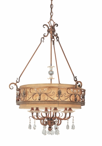 F1956 Troy Lighting Heirloom Six Light Chandelier
