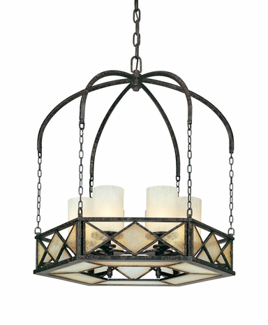 F1986 Troy Lighting Harlequin Six Light Chandelier