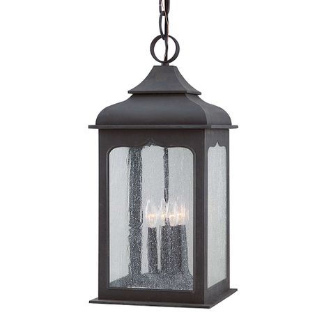 F2018-TBZ Troy Lighting Henry Street 4Lt Exterior Lantern with Textured Bronze Finish