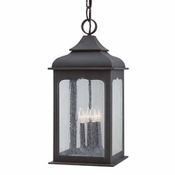 F2018-TBZ Troy Lighting Henry Street 4Lt Exterior Lantern with Textured Bronze Finish